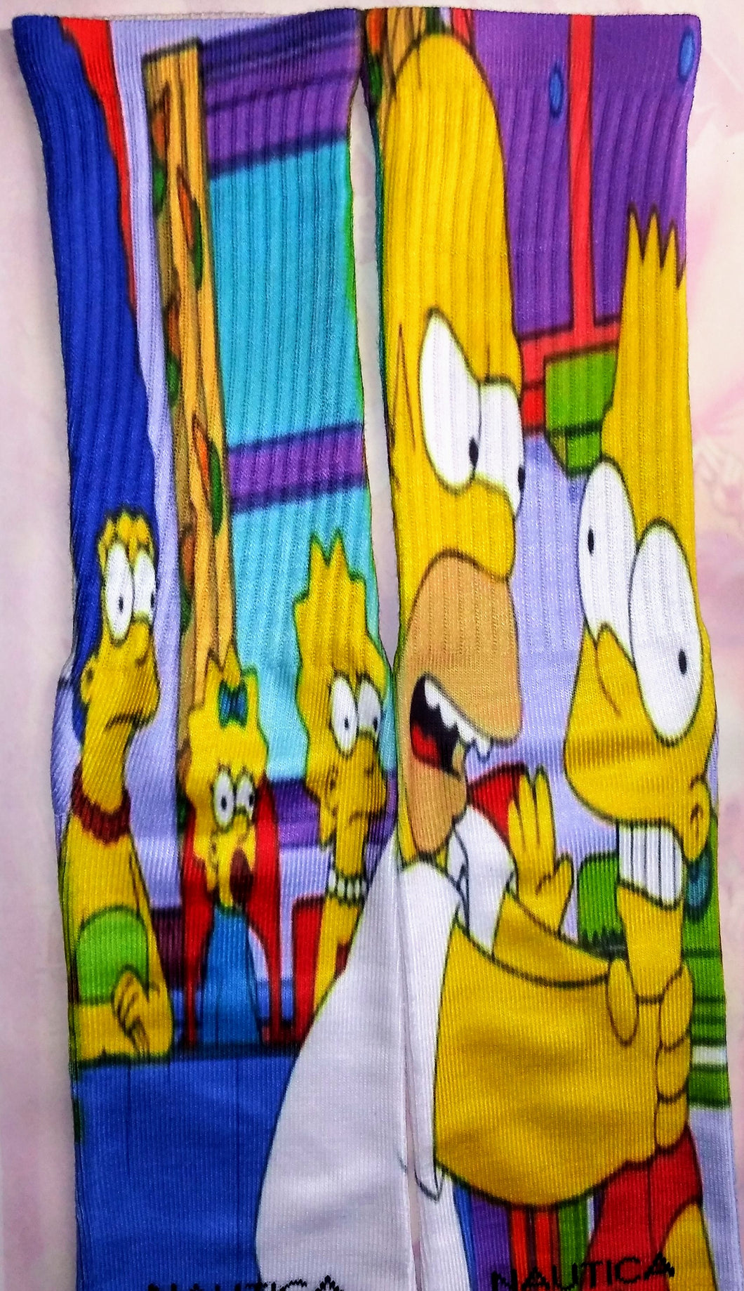 Homer chocking Bart custom socks