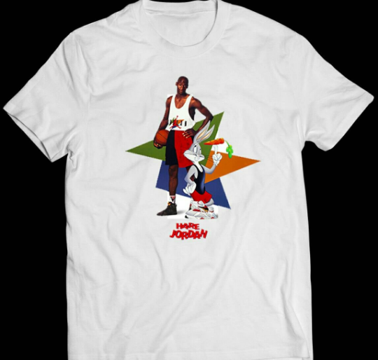 Hare Jordan white poly tshirt