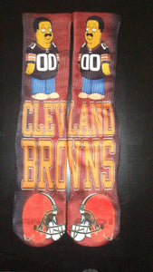 Cleveland Brown football dryfit socks