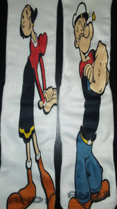 Popeye and Olive custom socks