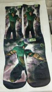 Animated green arrow custom dryfit socks