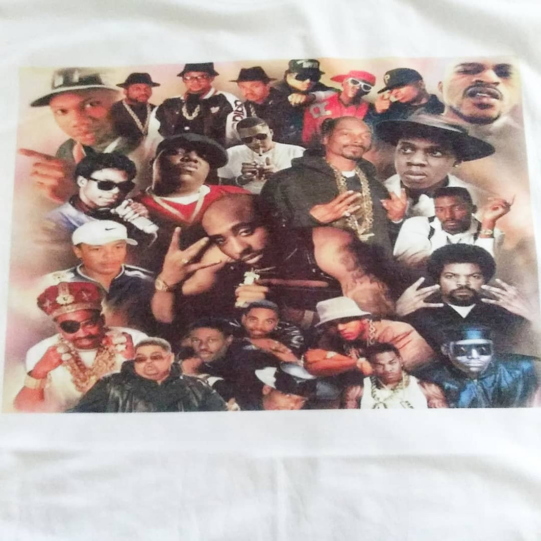 Hip Hop Legends white poly tshirt