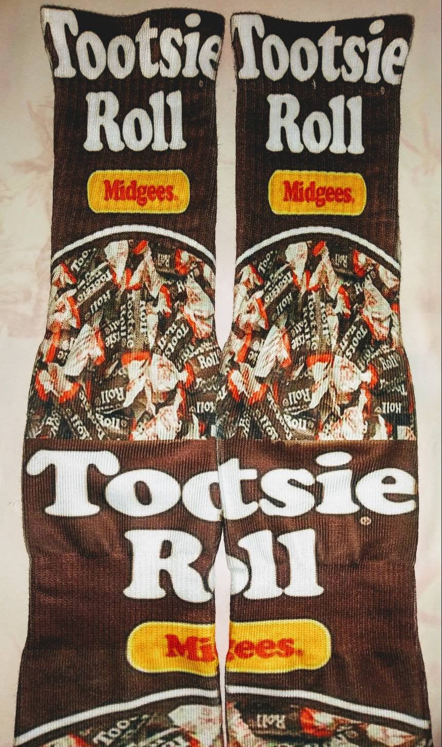 Tootsie Roll crew socks