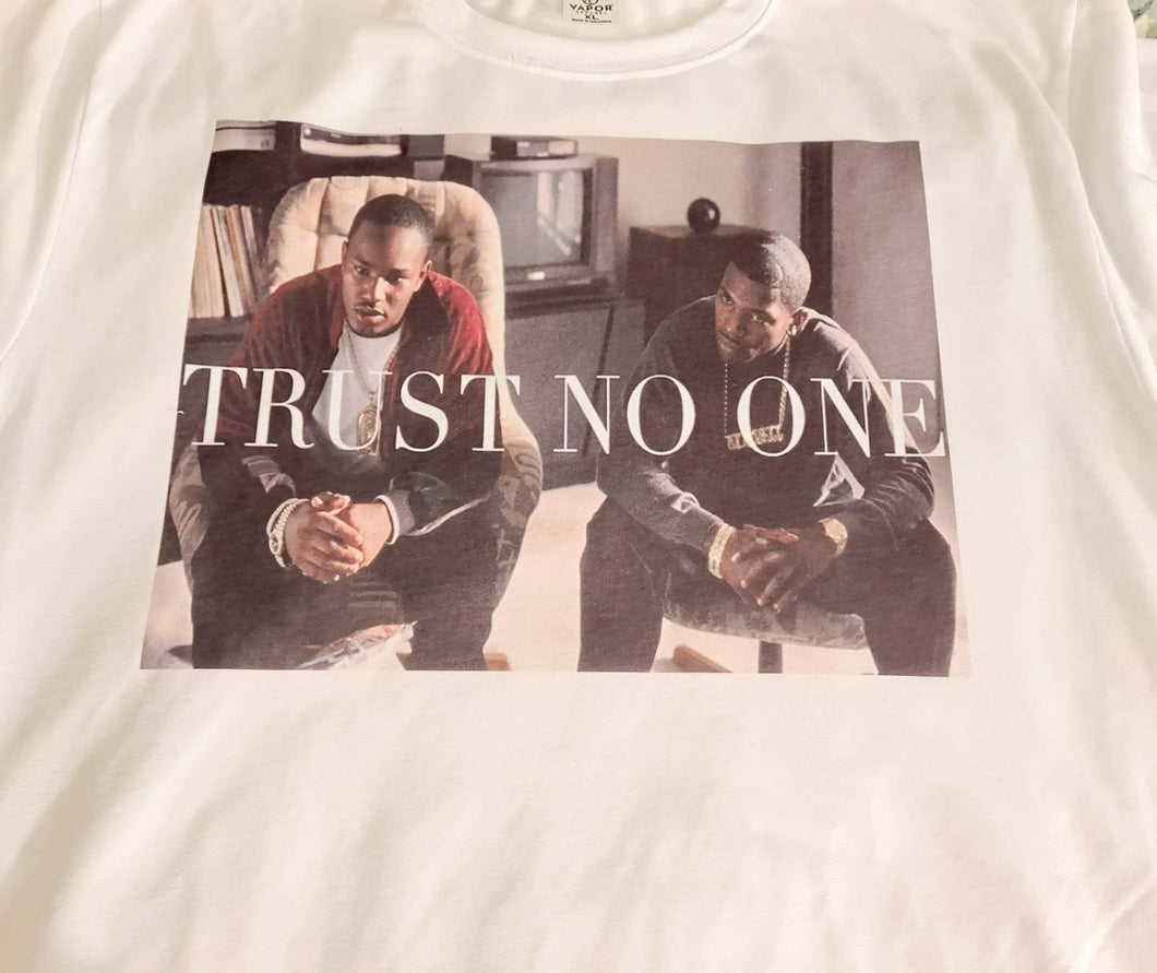 No trust paid in full white t-shirt