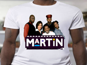 Martin show crew neck white poly t-shirt